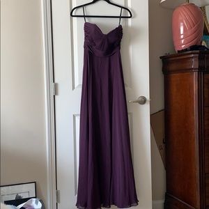 Plum bridesmaid or prom dress